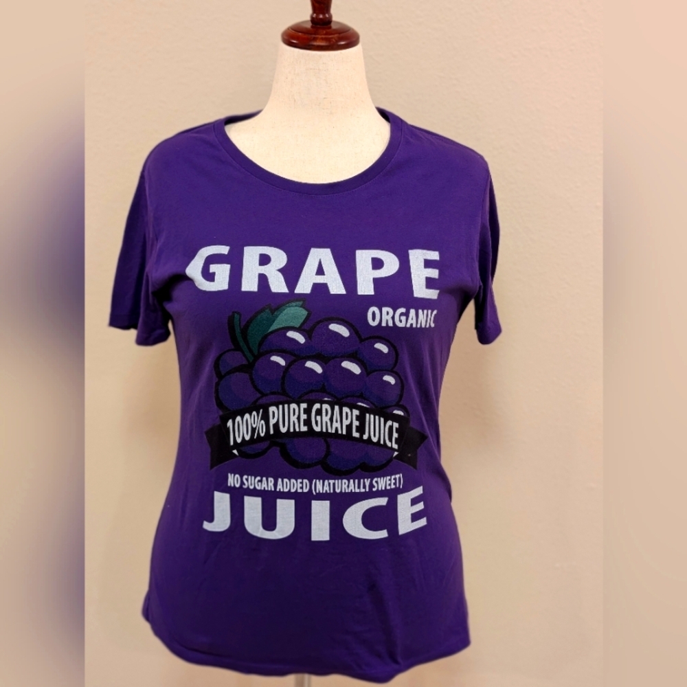 Purple Grape Juice Graphic Women's Top Large